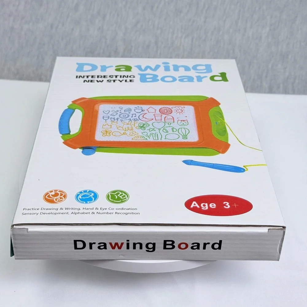 Vivify Magnetic Drawing Board Toddler Erasable Doodle Sketch Pad Orange Green